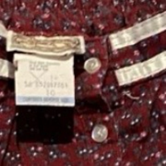 *Gunne Sax- Floral Burgundy Skirt with Lace Trim- vintage 70s - Picture 5 of 6